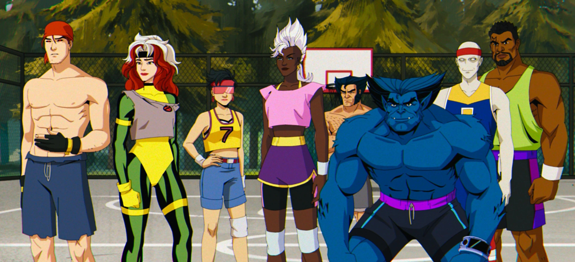 George Buza, Cal Dodd, Alison Sealy-Smith, Lenore Zann, Morph, JP Karliak, A.J. LoCascio, Isaac Robinson-Smith, Holly Chou, and Rogue in X-Men '97 (2024)