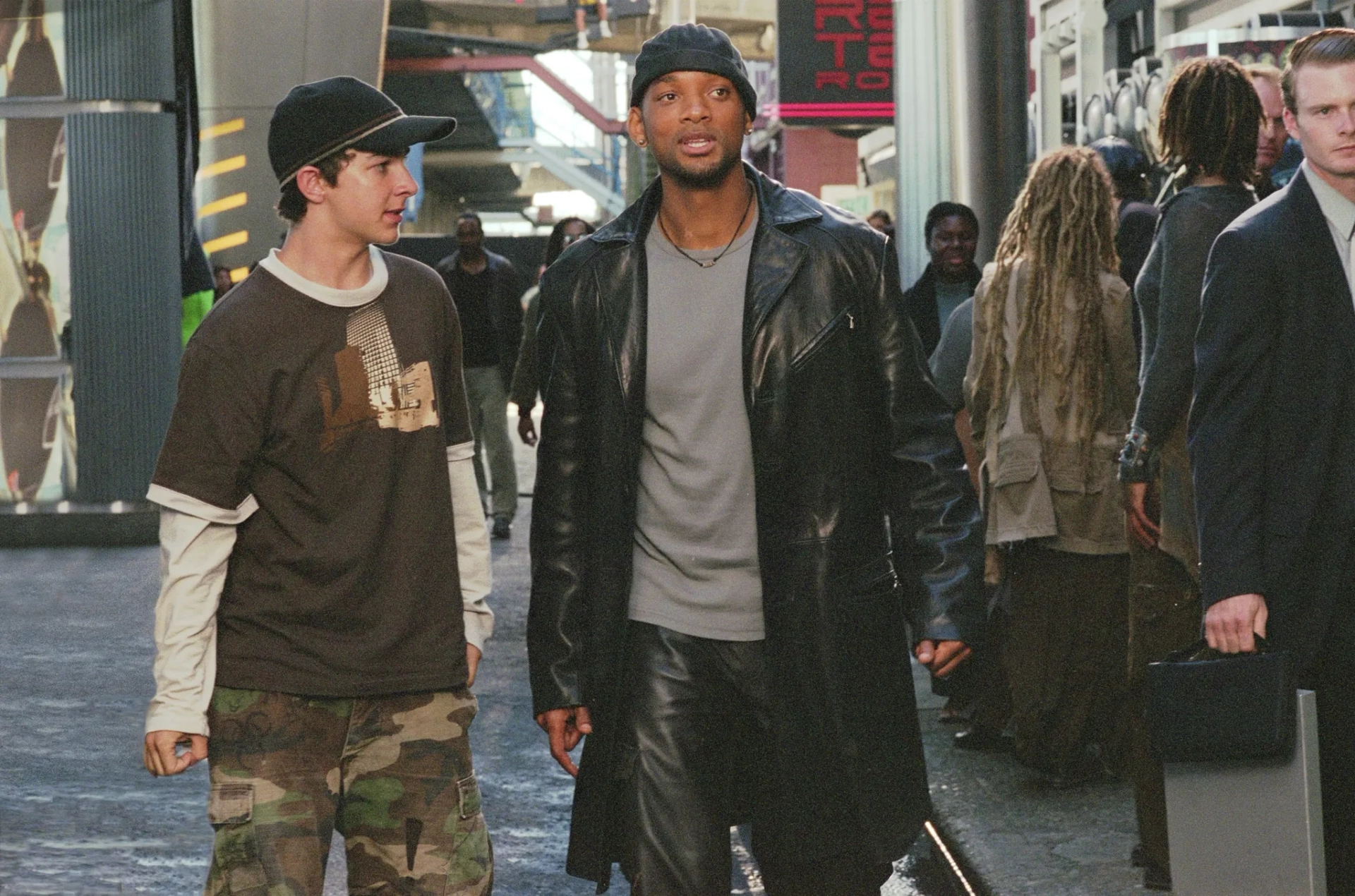 Will Smith and Shia LaBeouf in I, Robot (2004)