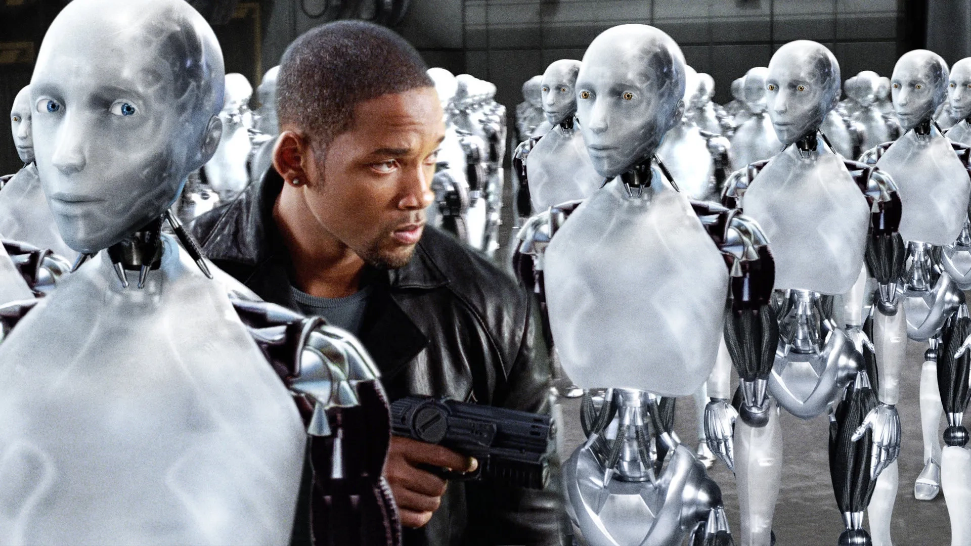 Will Smith and Alan Tudyk in I, Robot (2004)