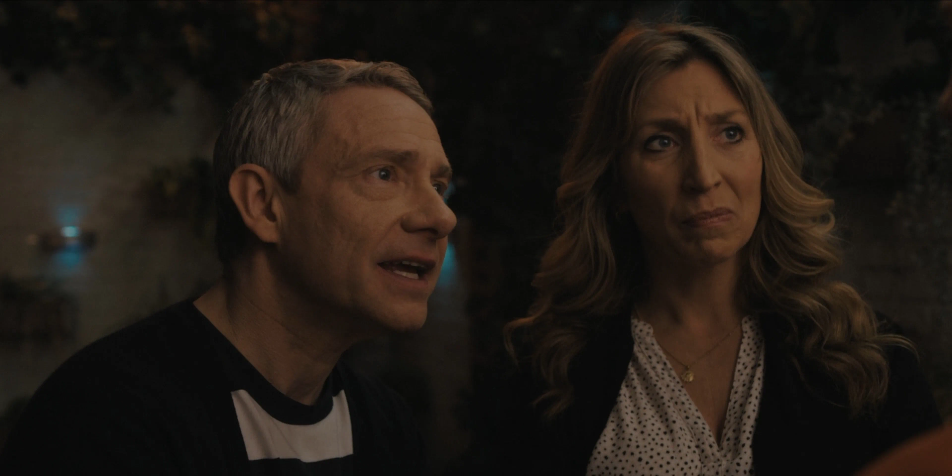 Martin Freeman and Daisy Haggard in Breeders: No Dinner (2023)