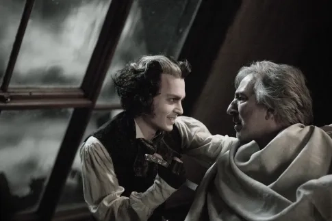 Johnny Depp and Alan Rickman in Sweeney Todd: The Demon Barber of Fleet Street (2007)