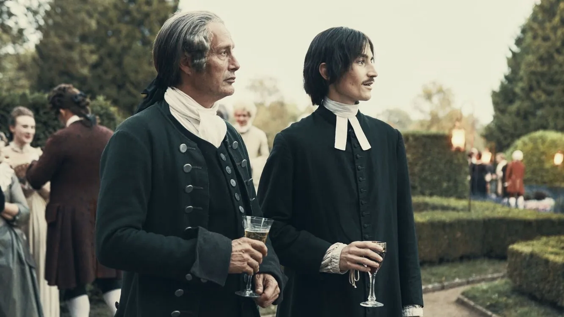 Mads Mikkelsen and Gustav Lindh in The Promised Land (2023)