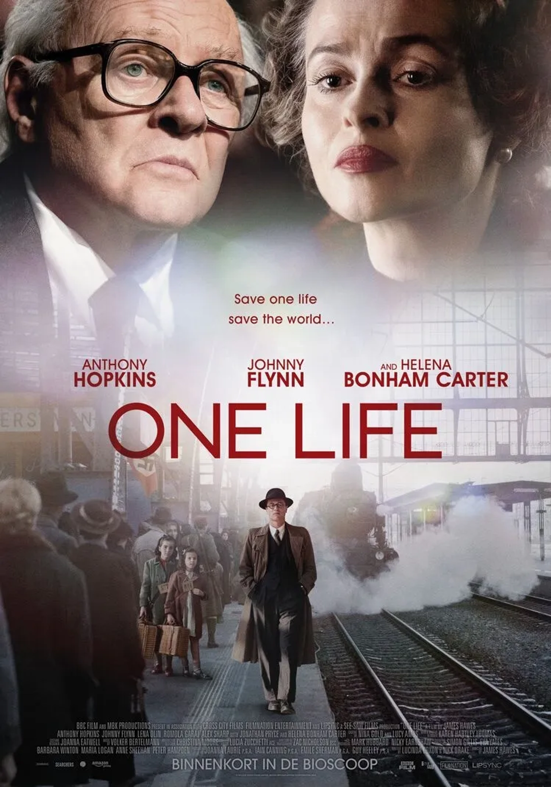 Anthony Hopkins and Helena Bonham Carter in One Life (2023)