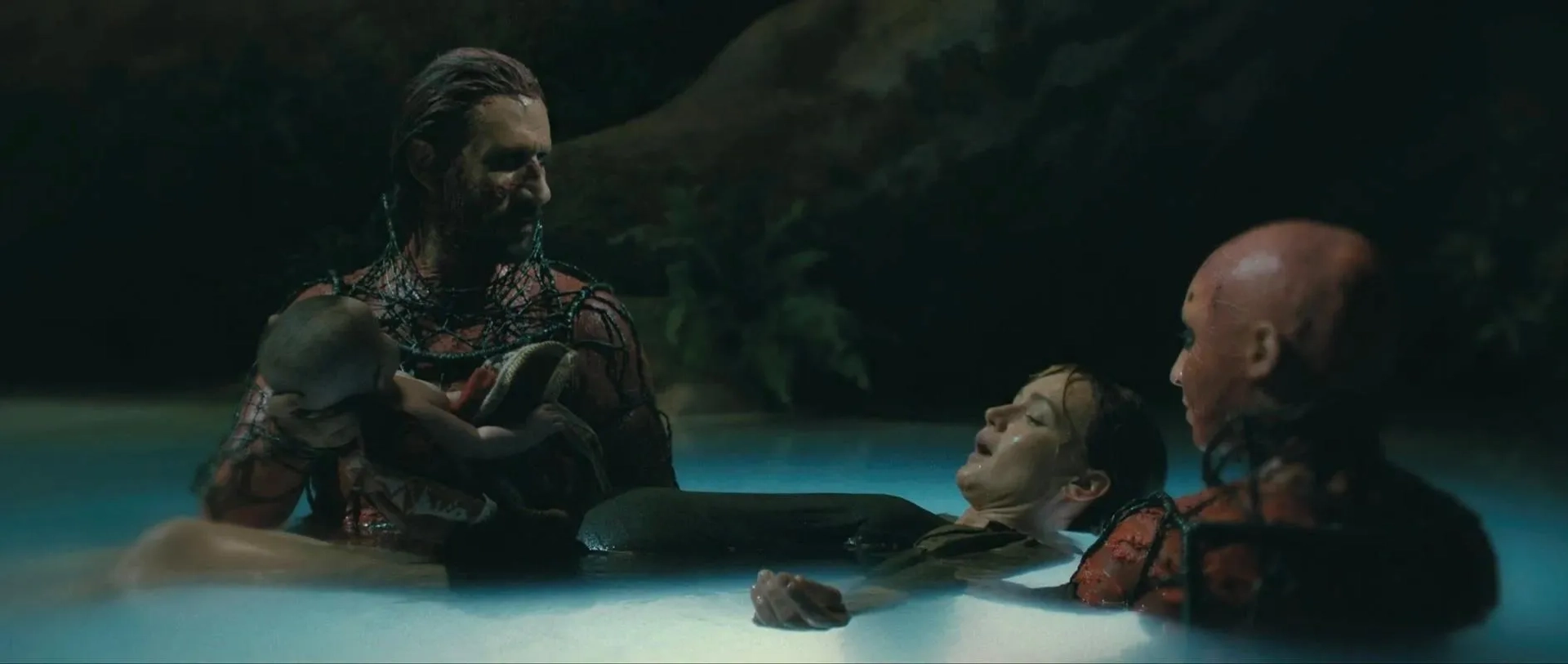 José María Yazpik and Kerry Bishé in Madame Web (2024)