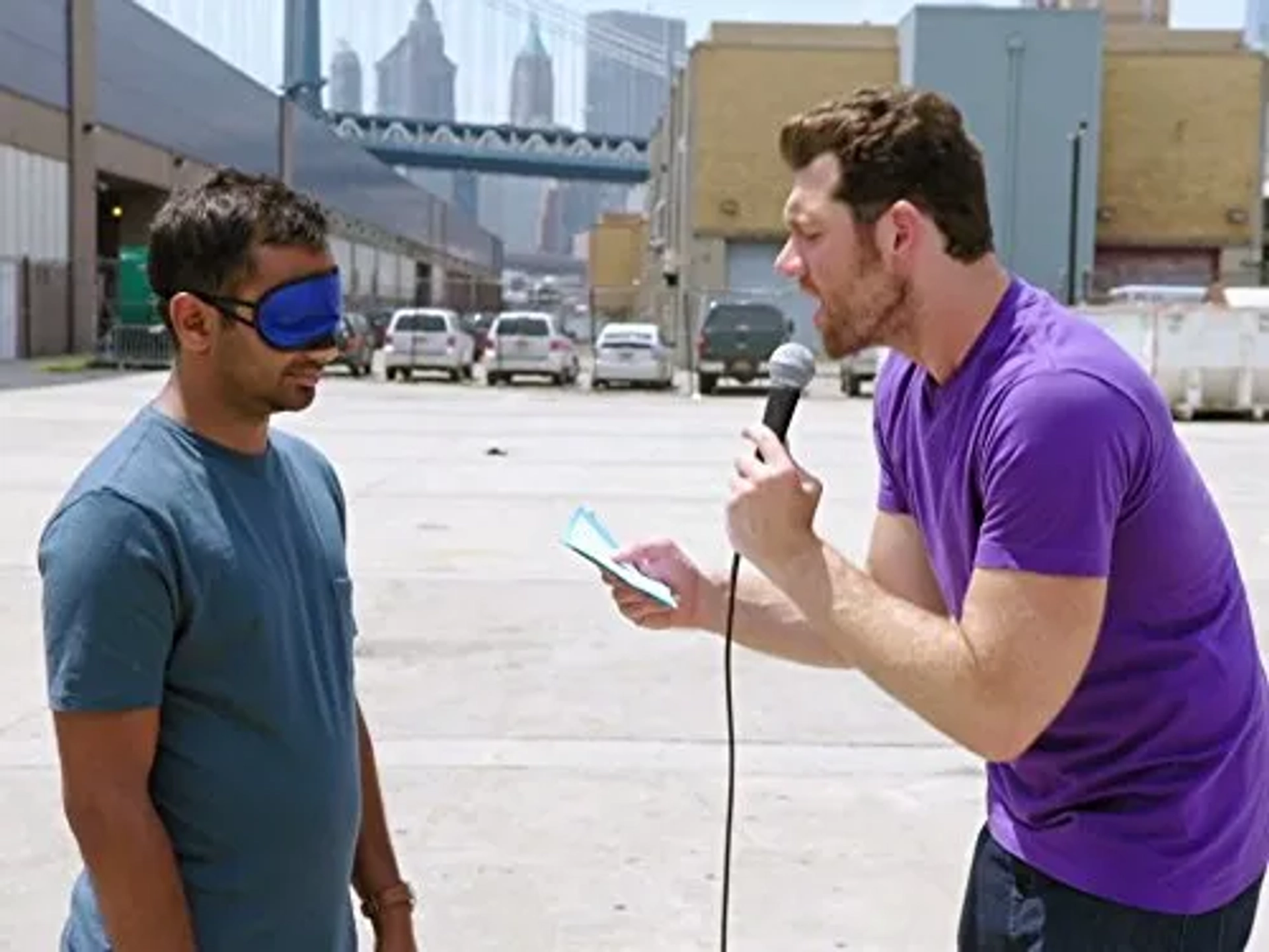 Aziz Ansari and Billy Eichner in Billy on the Street (2011)