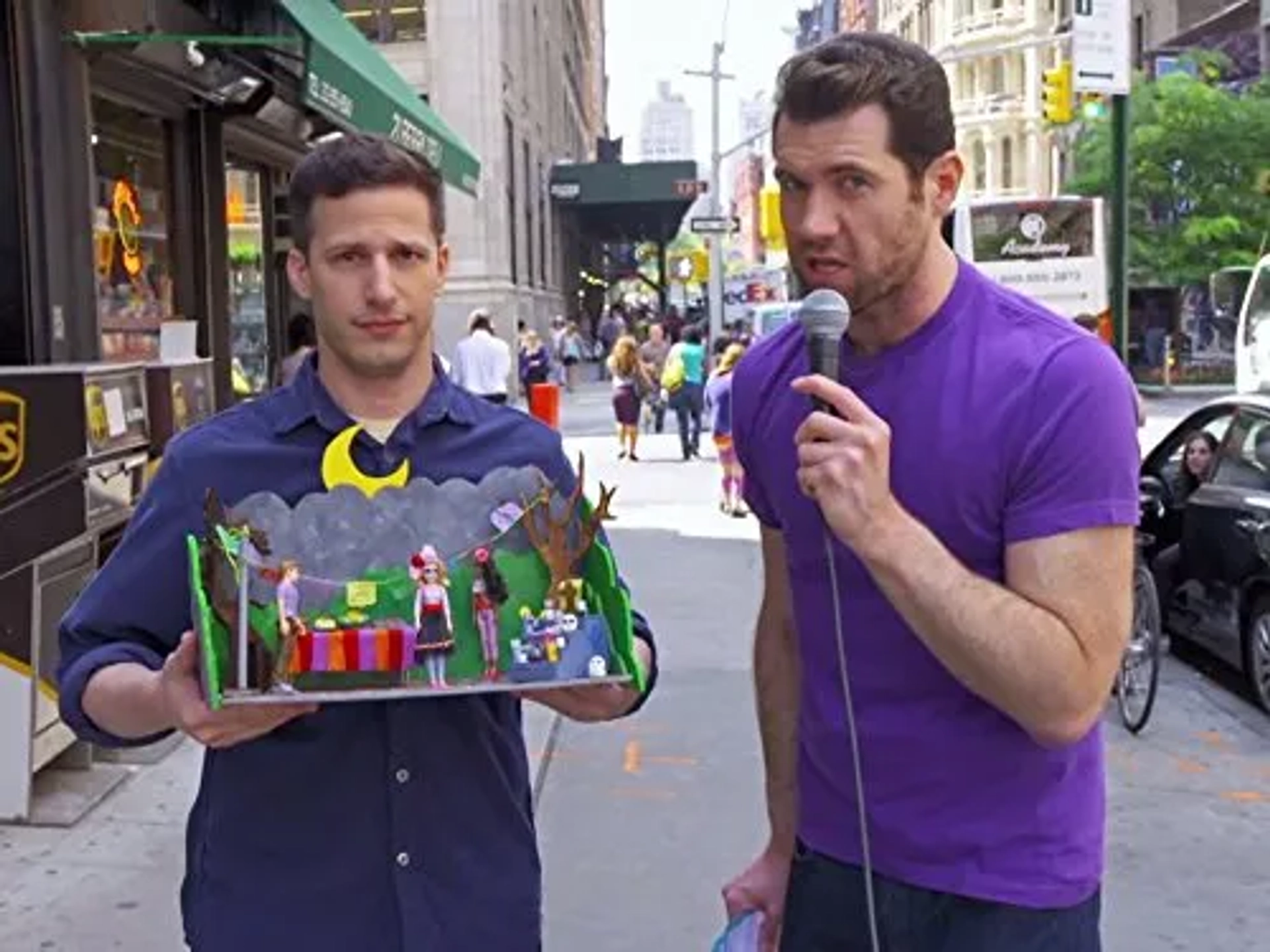 Andy Samberg and Billy Eichner in Billy on the Street (2011)