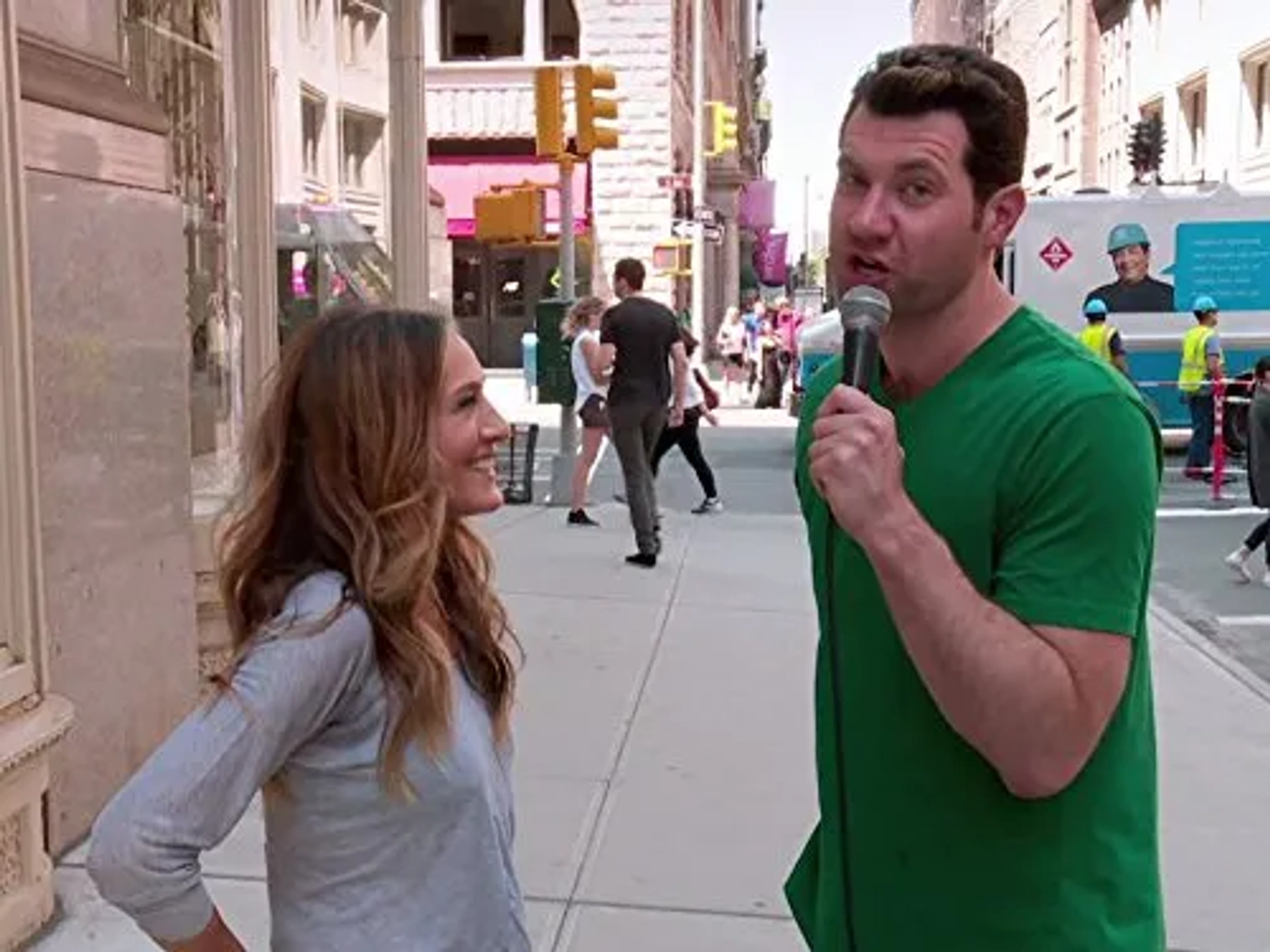 Sarah Jessica Parker and Billy Eichner in Billy on the Street (2011)