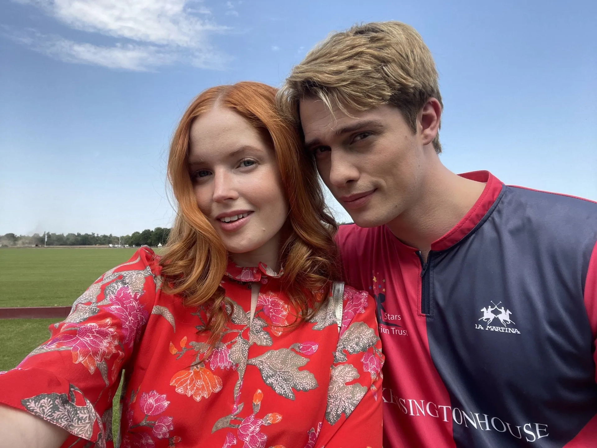 Ellie Bamber and Nicholas Galitzine in Red, White & Royal Blue (2023)