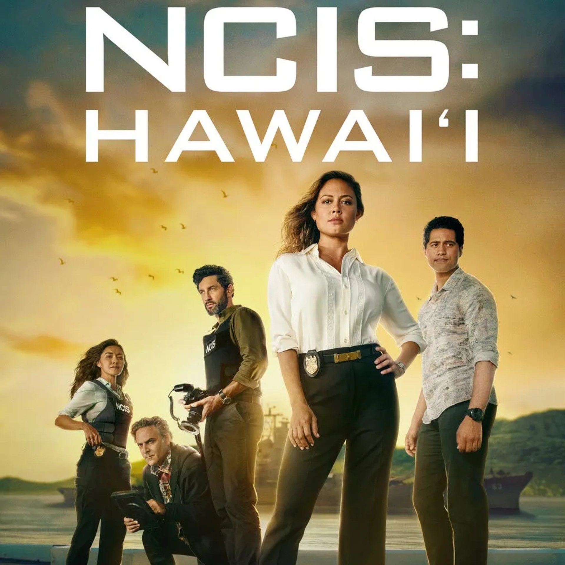 Jason Antoon, Vanessa Lachey, Romualdo Castillo, and Alex Tarrant in NCIS: Hawai'i (2021)