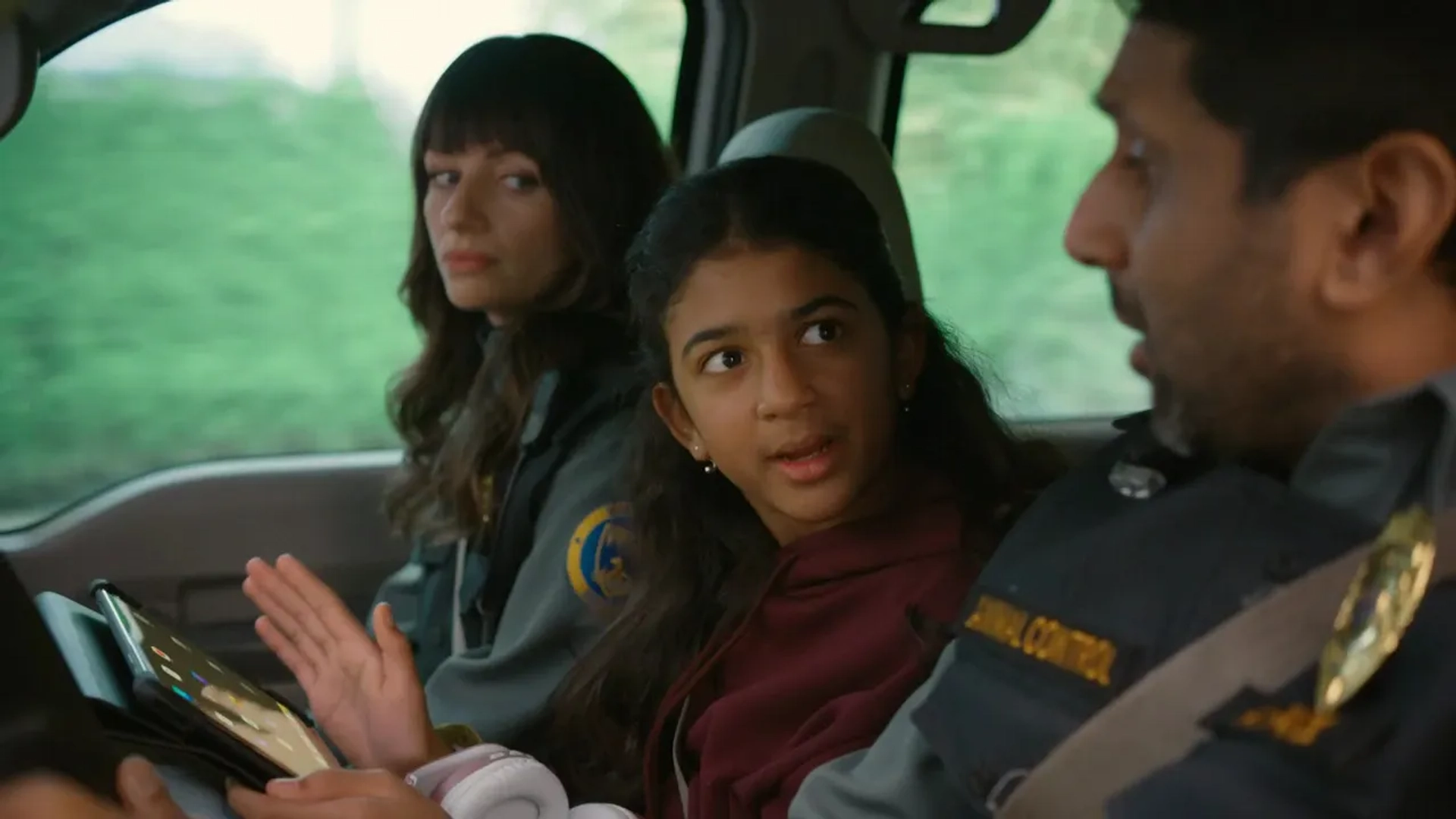 Ravi Patel, Grace Palmer, and Dayah Brar in Animal Control (2023)