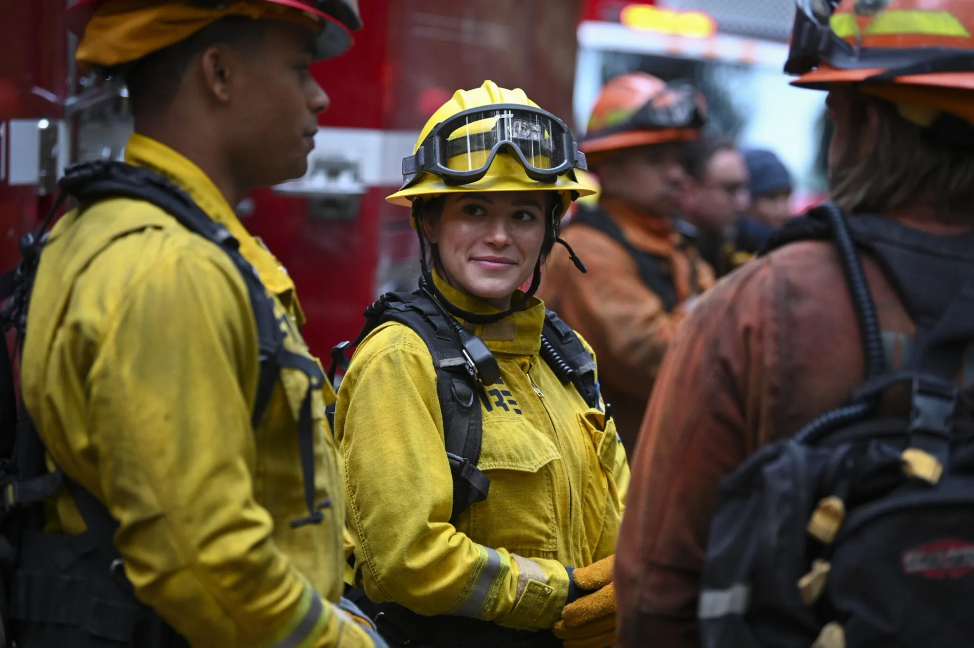 Jordan Calloway and Stephanie Arcila in Fire Country (2022)