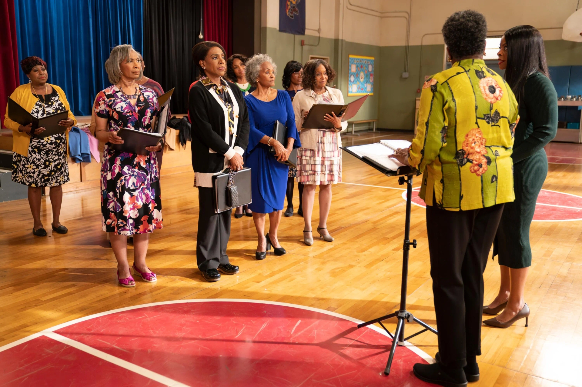 Sheryl Lee Ralph, Shirley Jordan, Jaxy Boyd, and Janelle James in Abbott Elementary (2021)