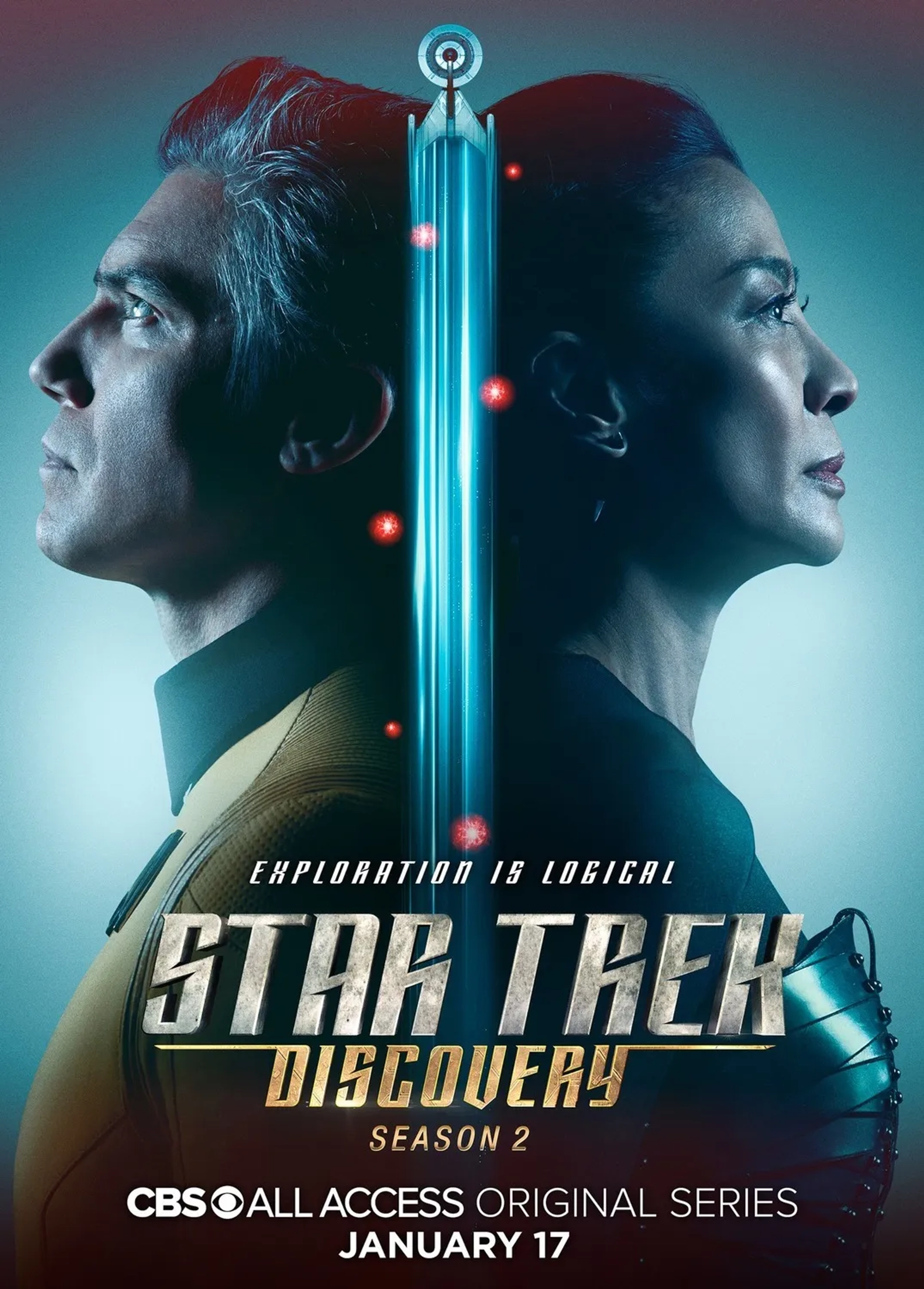 Michelle Yeoh and Anson Mount in Star Trek: Discovery (2017)