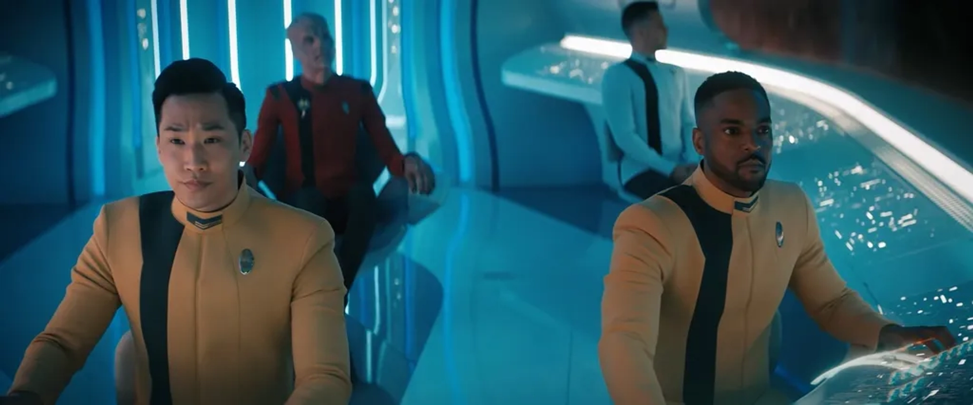 Wilson Cruz, Doug Jones, Ronnie Rowe, and Patrick Kwok-Choon in Star Trek: Discovery: Rubicon (2022)