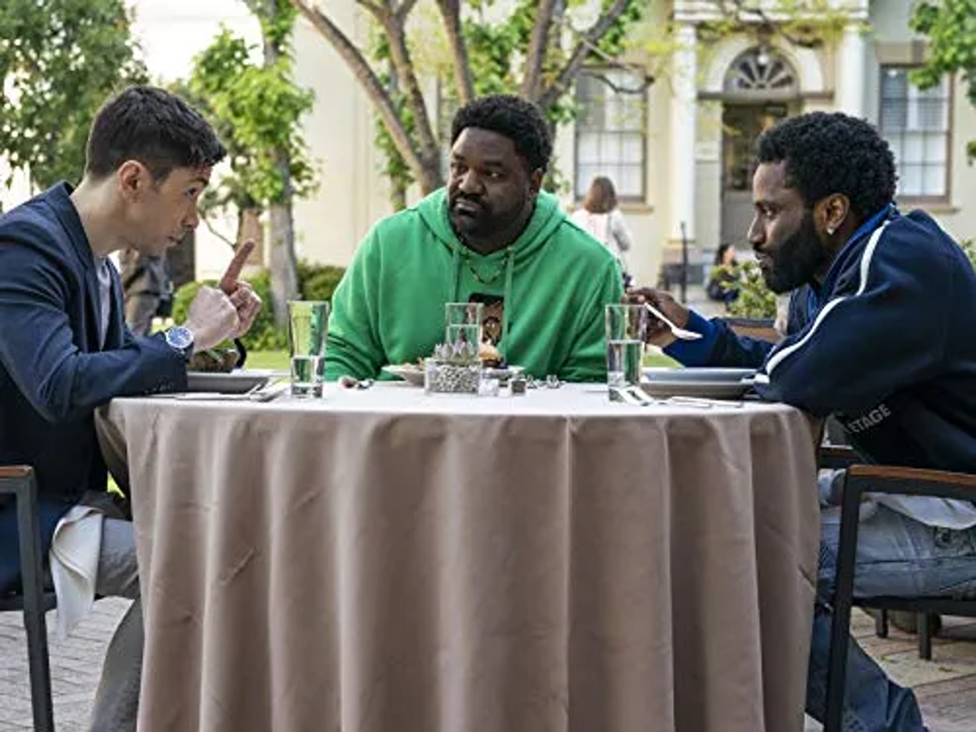 Justin Long, John David Washington, and Carl McDowell in Ballers (2015)