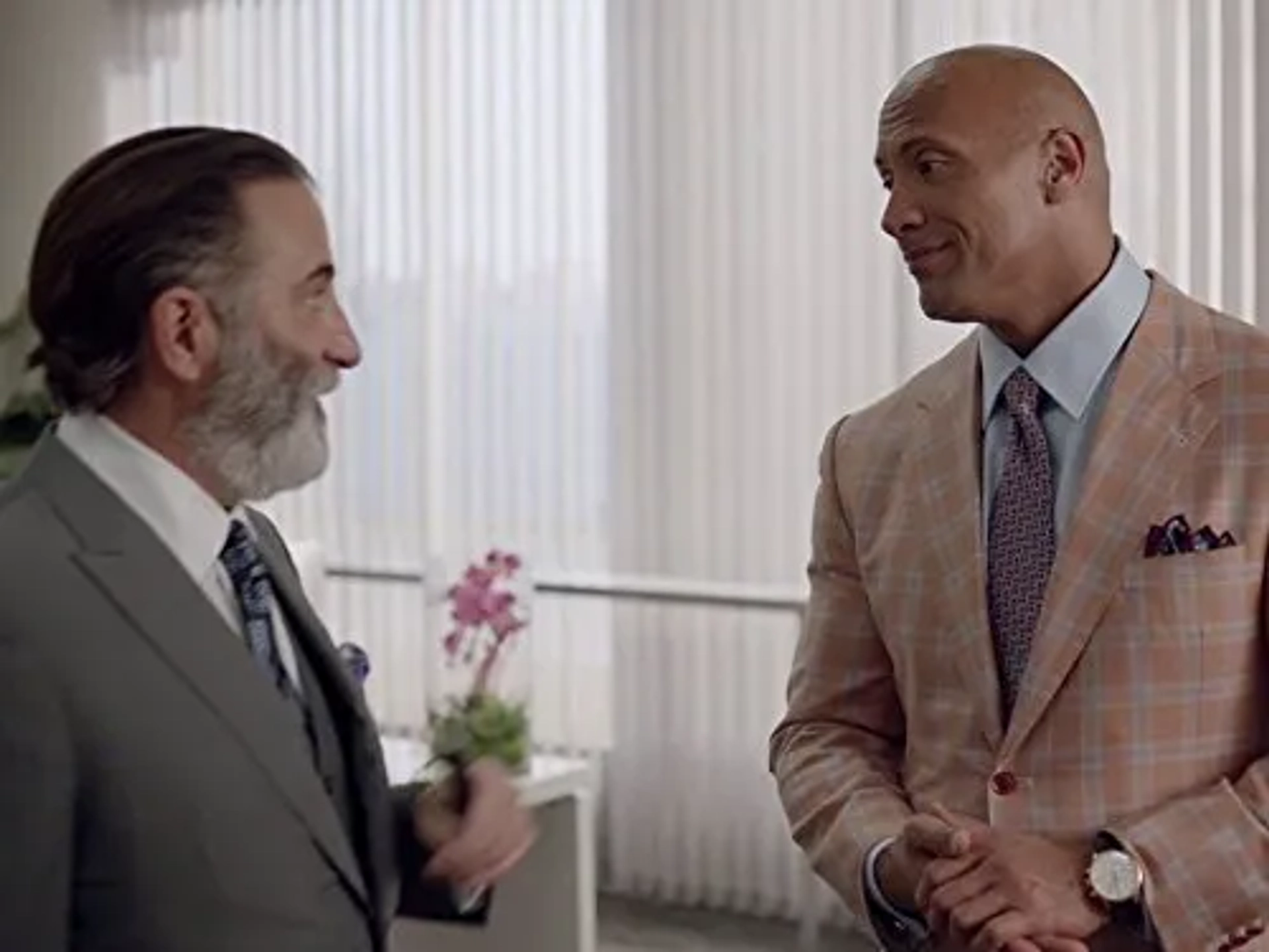 Andy Garcia and Dwayne Johnson in Ballers (2015)