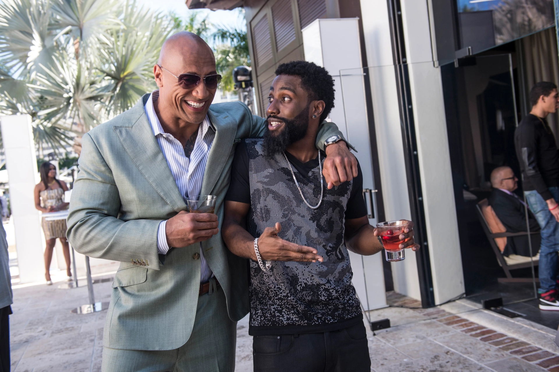 Dwayne Johnson and John David Washington in Ballers (2015)