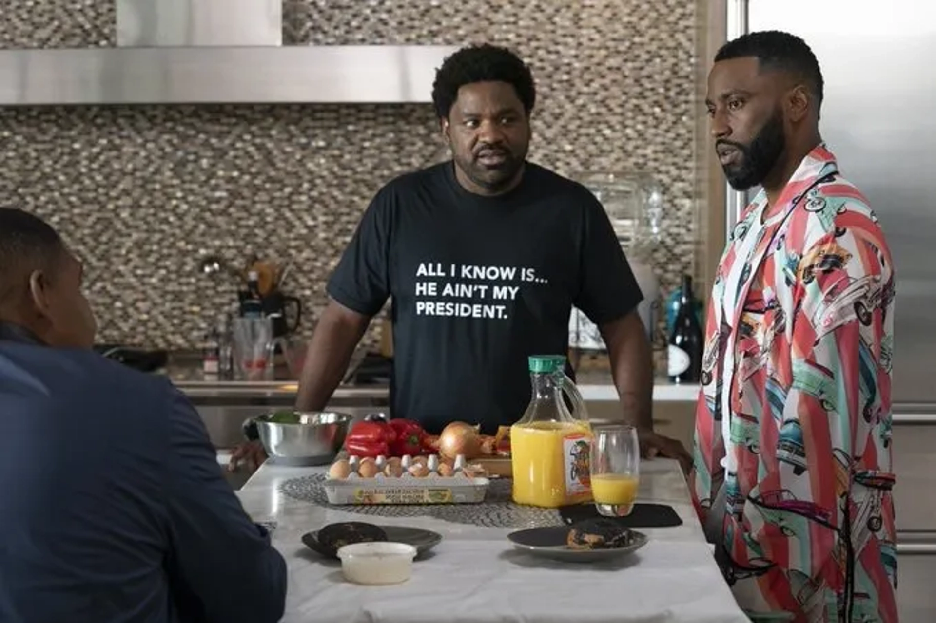 Omar Benson Miller, John David Washington, and Carl McDowell in Ballers (2015)