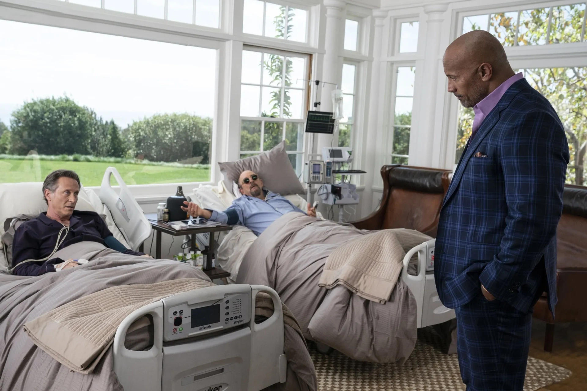 Steven Weber, Dwayne Johnson, and Richard Schiff in Ballers (2015)