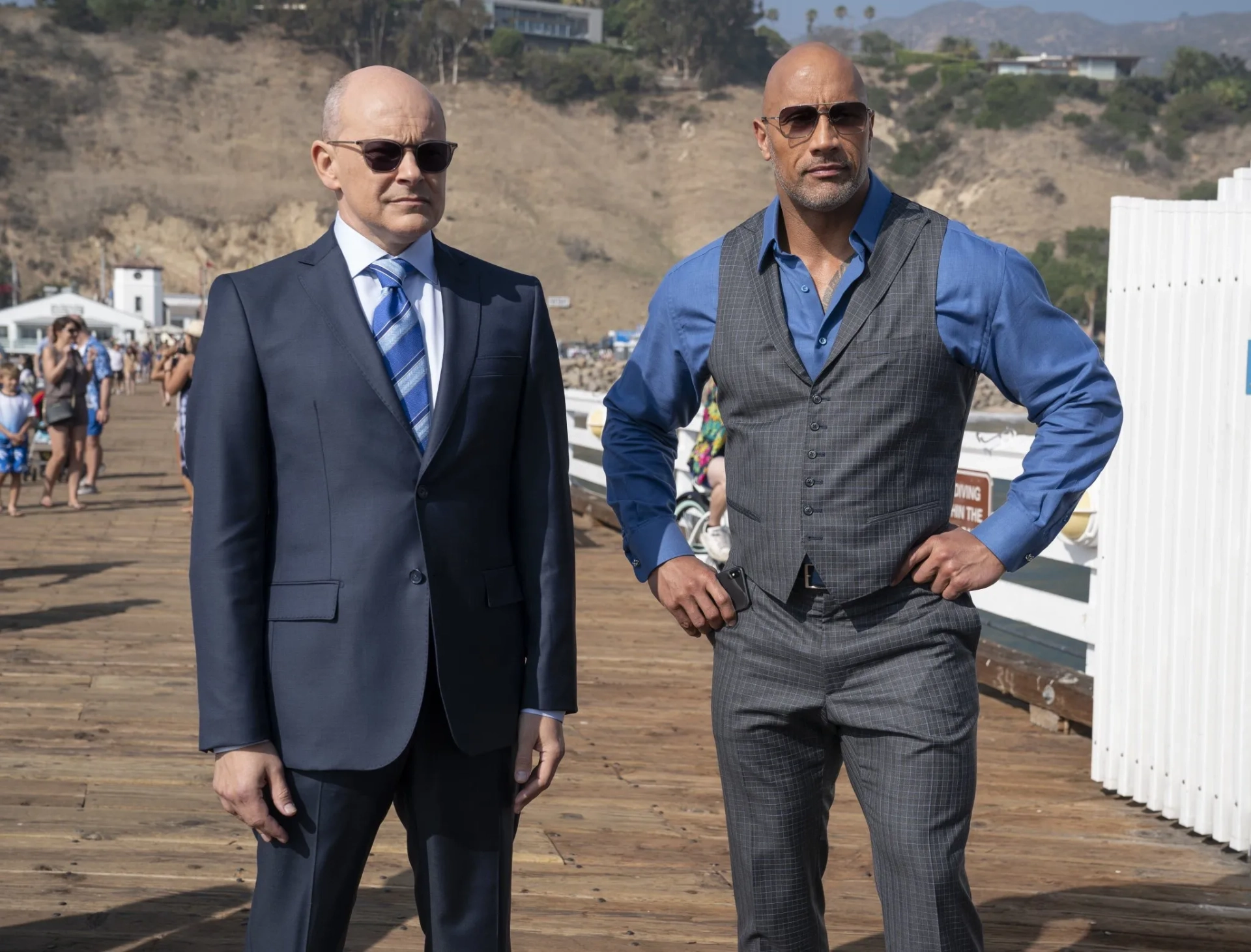 Dwayne Johnson and Rob Corddry in Ballers (2015)