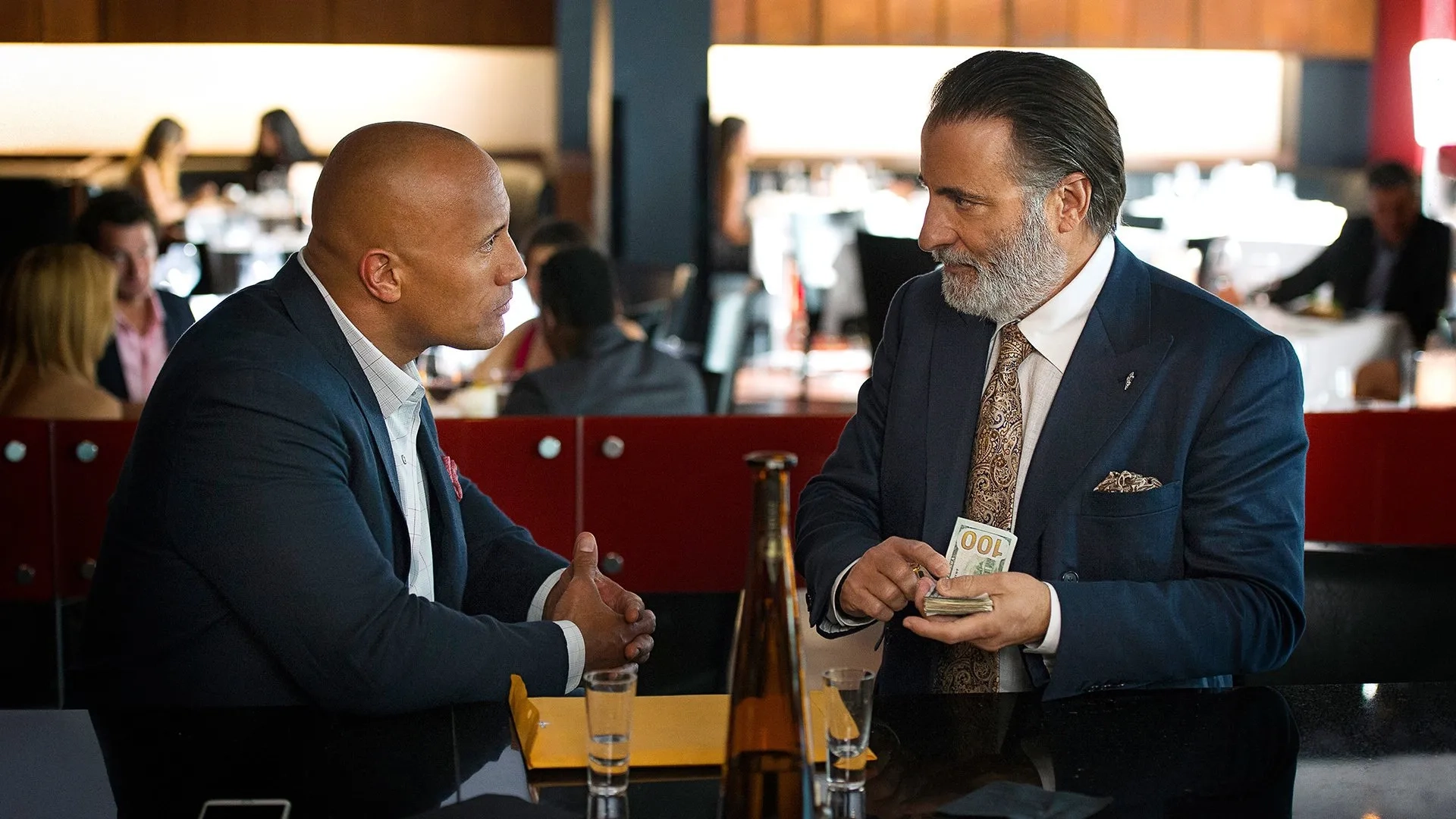 Andy Garcia and Dwayne Johnson in Ballers (2015)