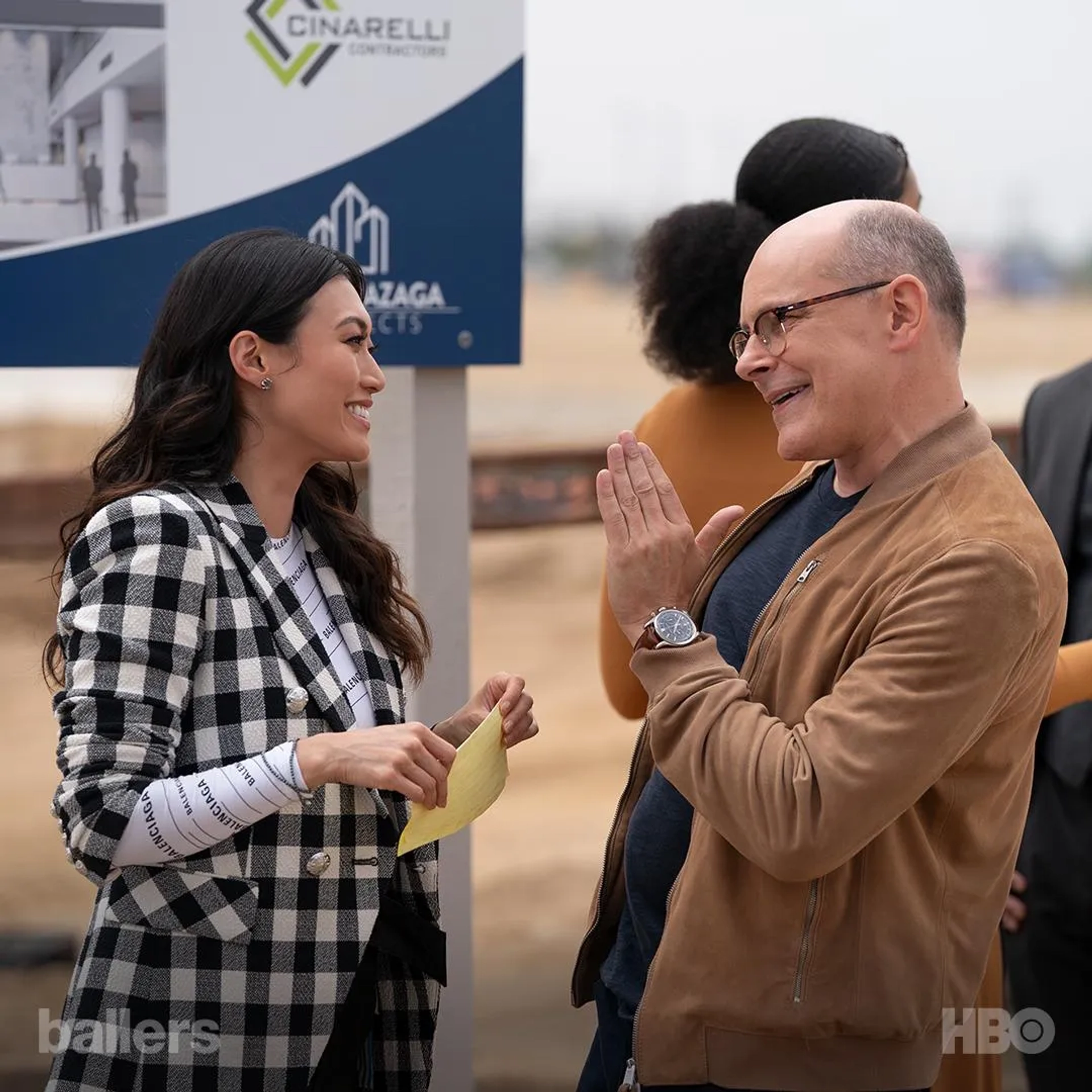 Rob Corddry and Catherine Haena Kim in Ballers (2015)