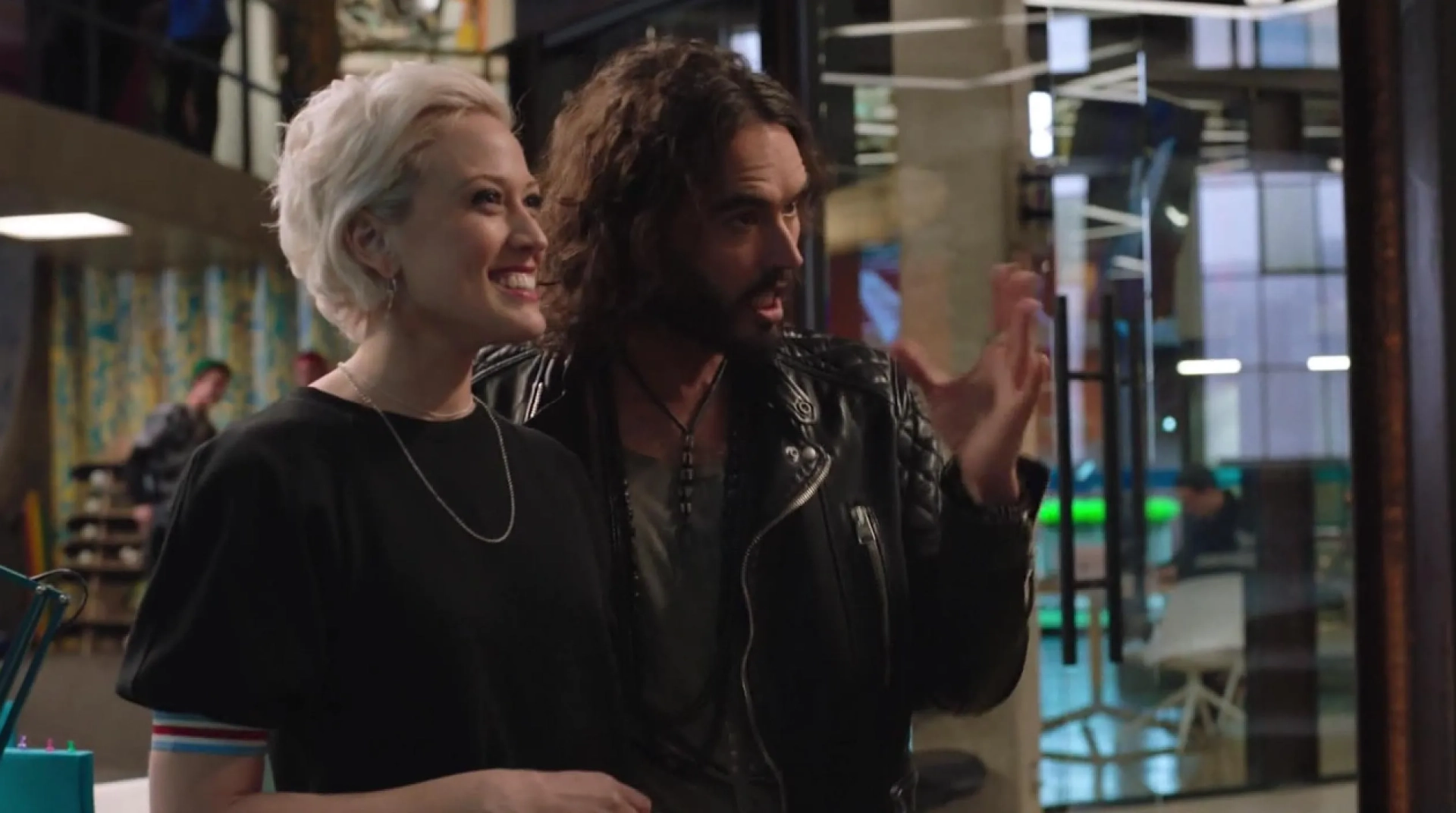 Russell Brand and Ingrid Haubert in Ballers (2015)