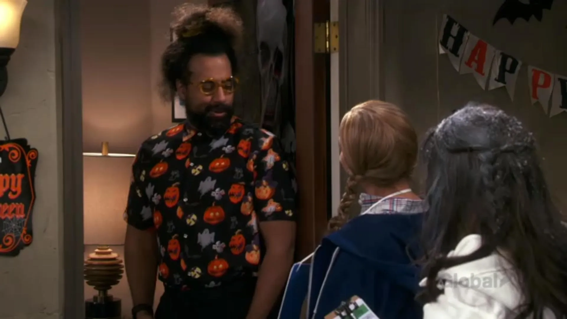 Reggie Watts, Isabella Gomez, and Sheridan Pierce in One Day at a Time: One Halloween at a Time (2020)