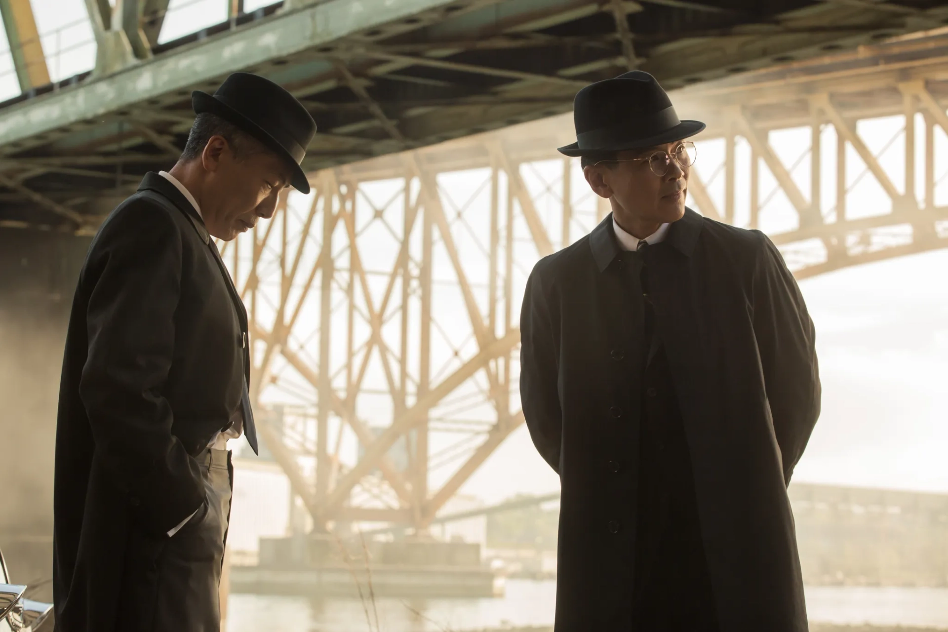 Joel de la Fuente and Hiro Kanagawa in The Man in the High Castle (2015)