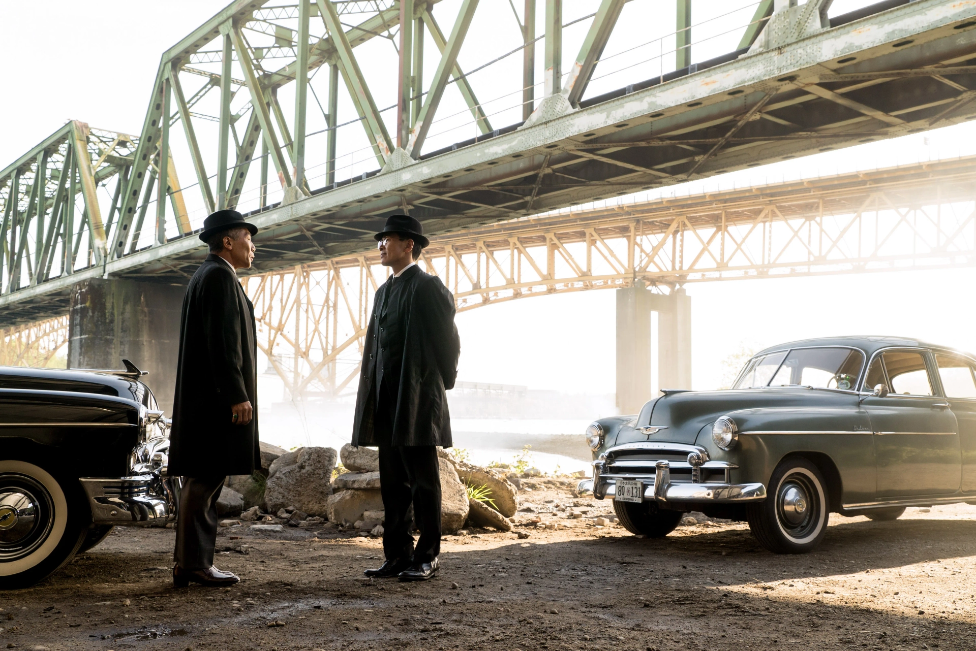 Joel de la Fuente and Hiro Kanagawa in The Man in the High Castle (2015)