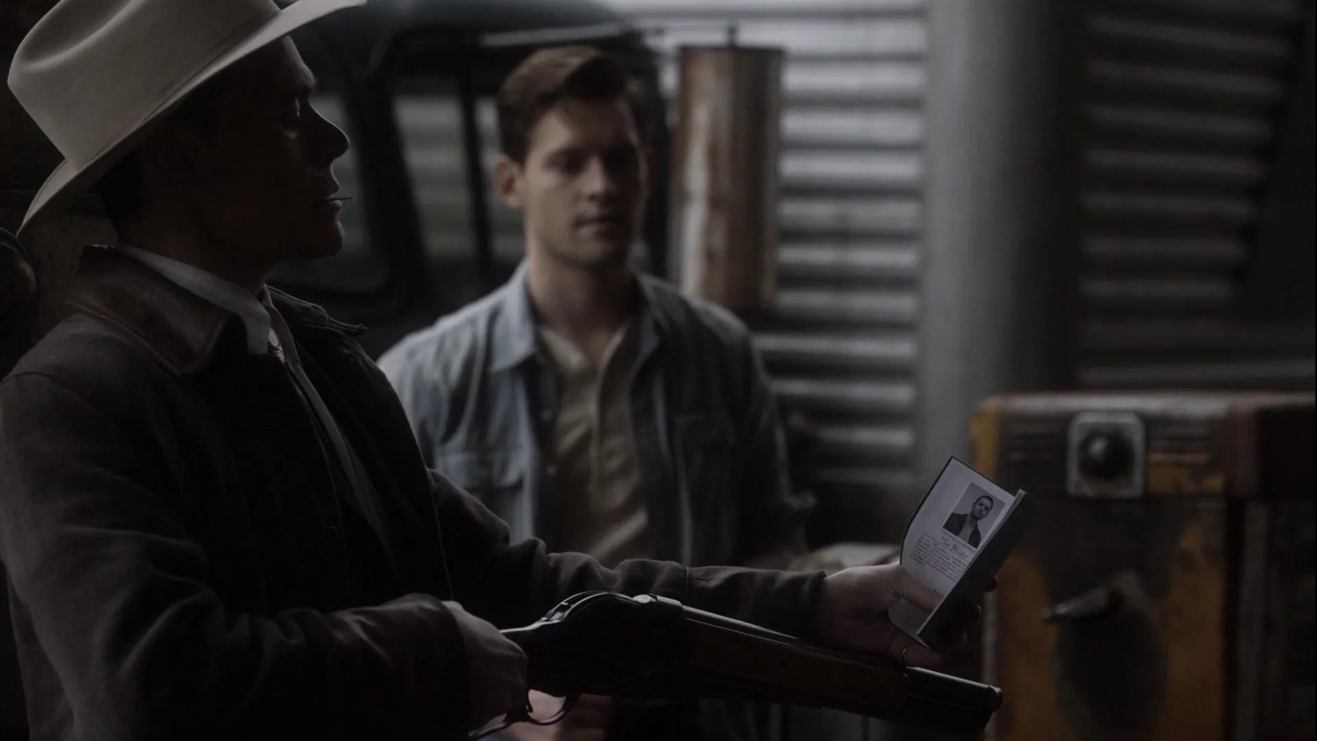 Burn Gorman and Luke Kleintank in The Man in the High Castle (2015)