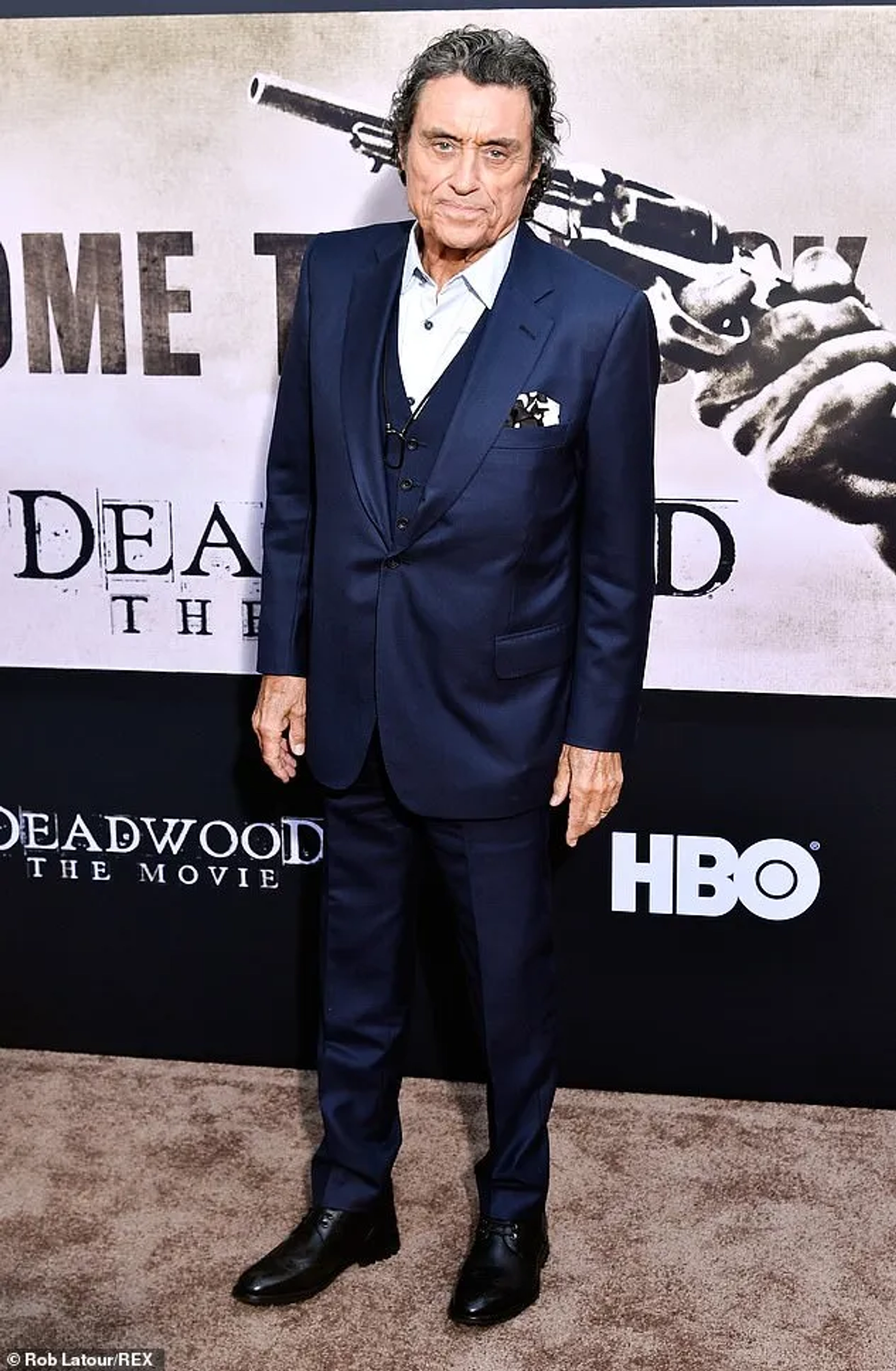 Ian McShane at an event for Deadwood: The Movie (2019)