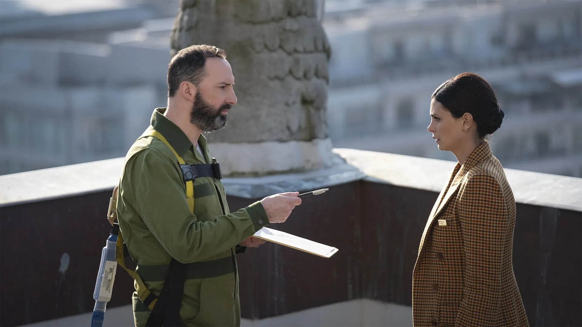 Tony Hale and Morena Baccarin in The Twilight Zone: Downtime (2020)