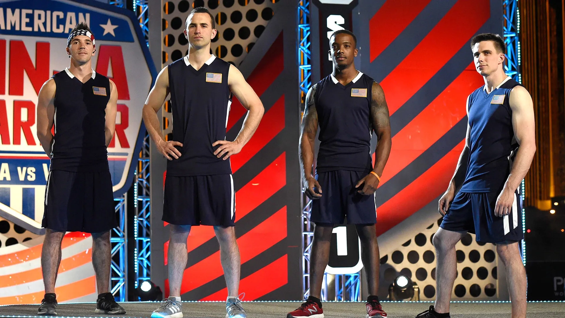 Drew Drechsel, Joe Moravsky, Sean Bryan, and Najee Richardson in American Ninja Warrior (2009)