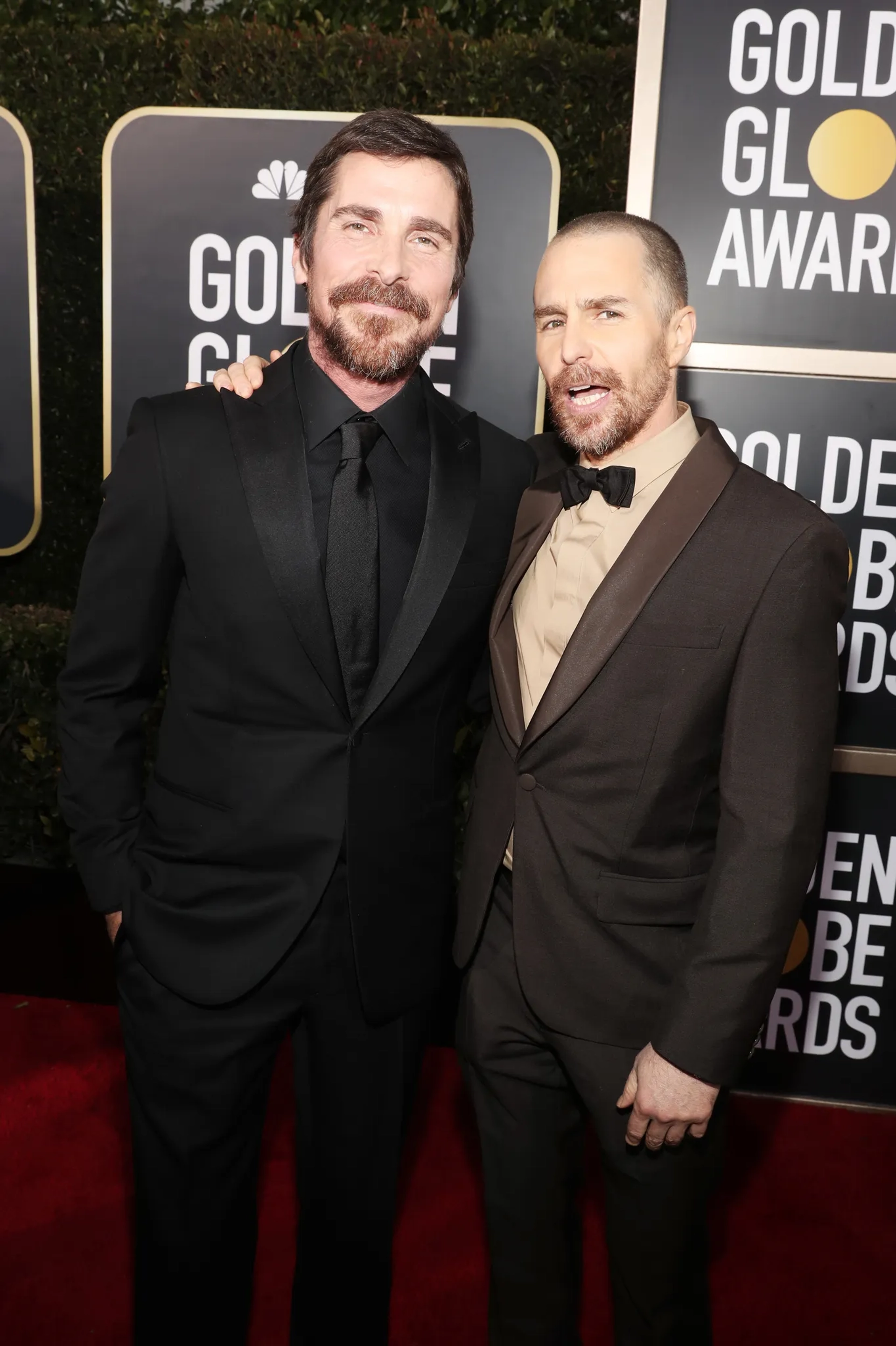 Christian Bale and Sam Rockwell at an event for 2019 Golden Globe Awards (2019)