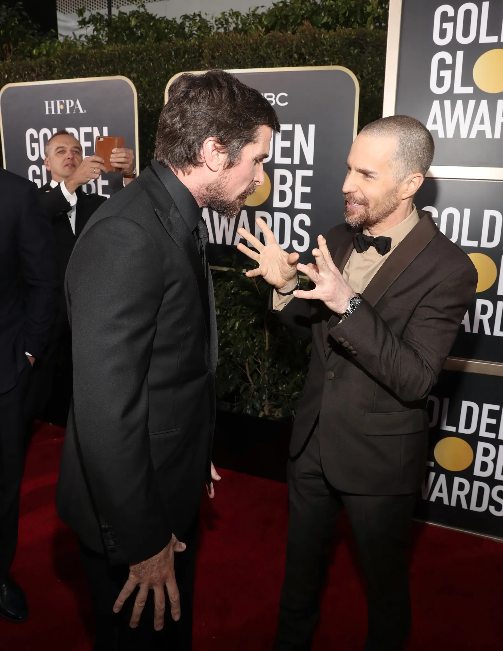 Christian Bale and Sam Rockwell at an event for 2019 Golden Globe Awards (2019)