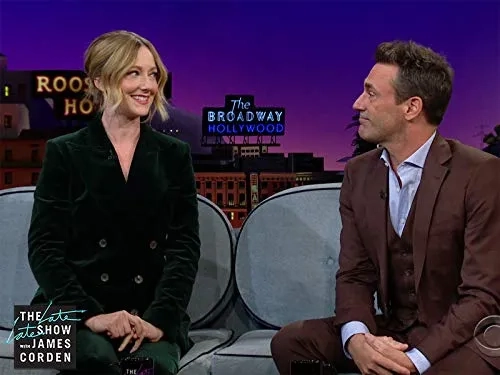 Judy Greer and Jon Hamm in The Late Late Show with James Corden (2015)
