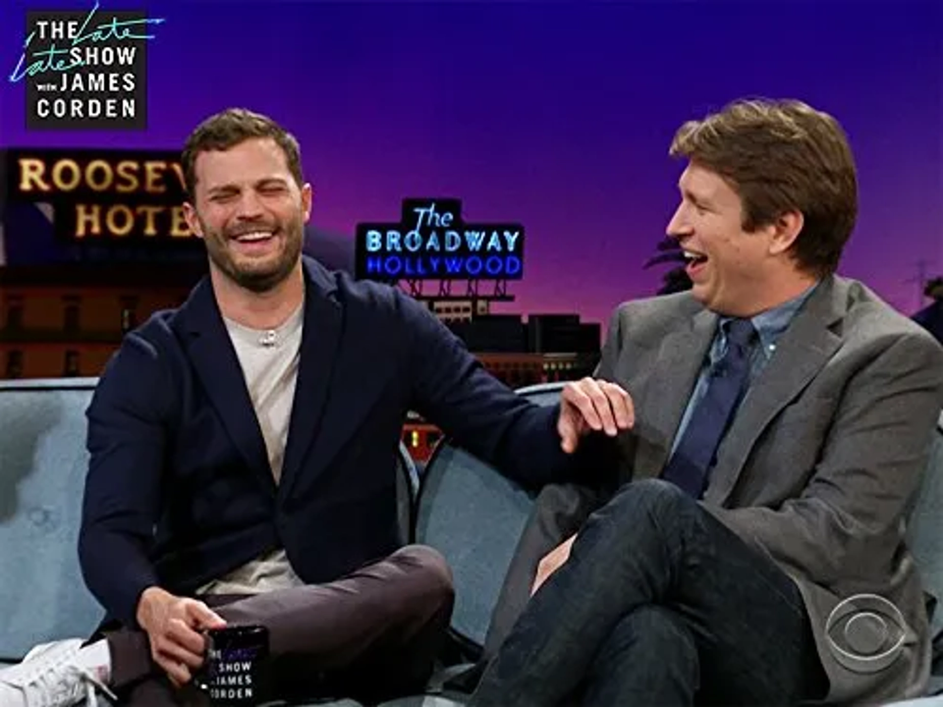 Jamie Dornan and Pete Holmes in The Late Late Show with James Corden (2015)