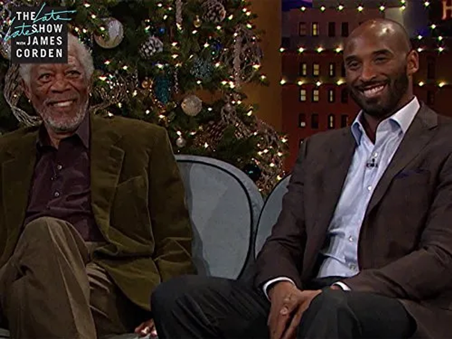 Morgan Freeman and Kobe Bryant in The Late Late Show with James Corden (2015)