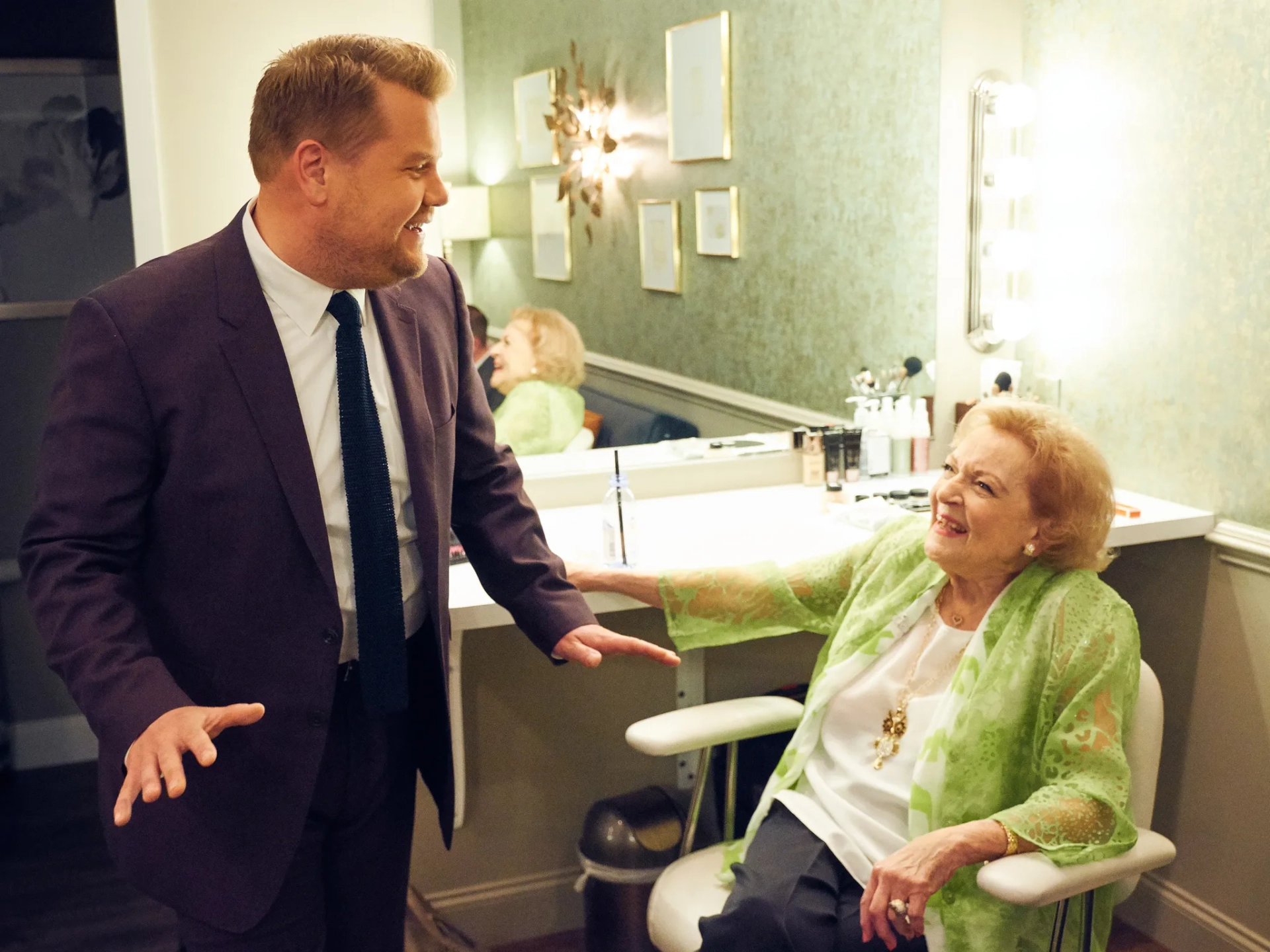 James Corden and Betty White in The Late Late Show with James Corden (2015)