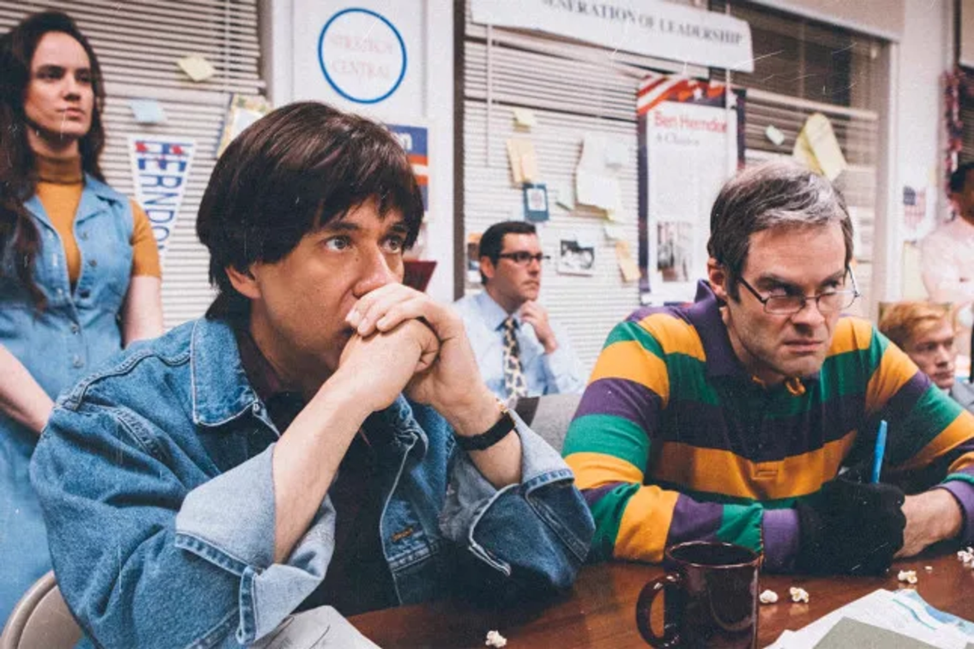 Fred Armisen, Bill Hader, and Aubrey Marie in Documentary Now! (2015)