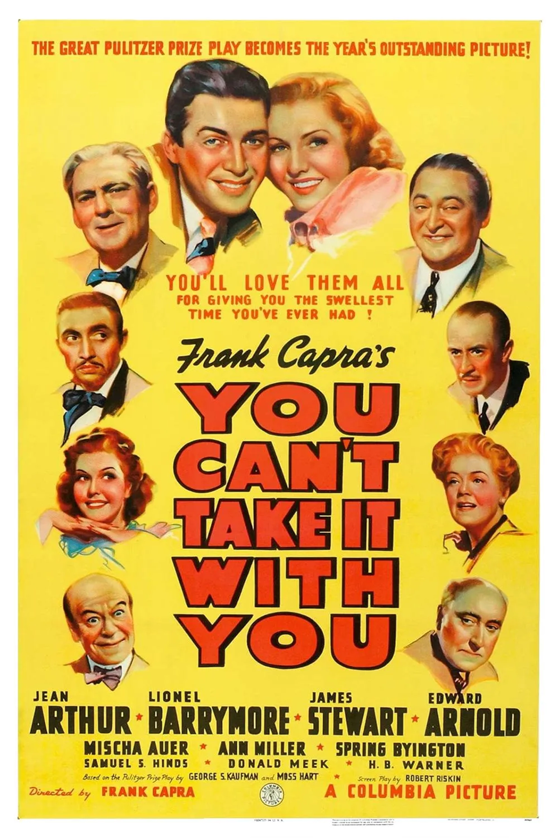 James Stewart, Jean Arthur, Lionel Barrymore, and Edward Arnold in You Can't Take It with You (1938)