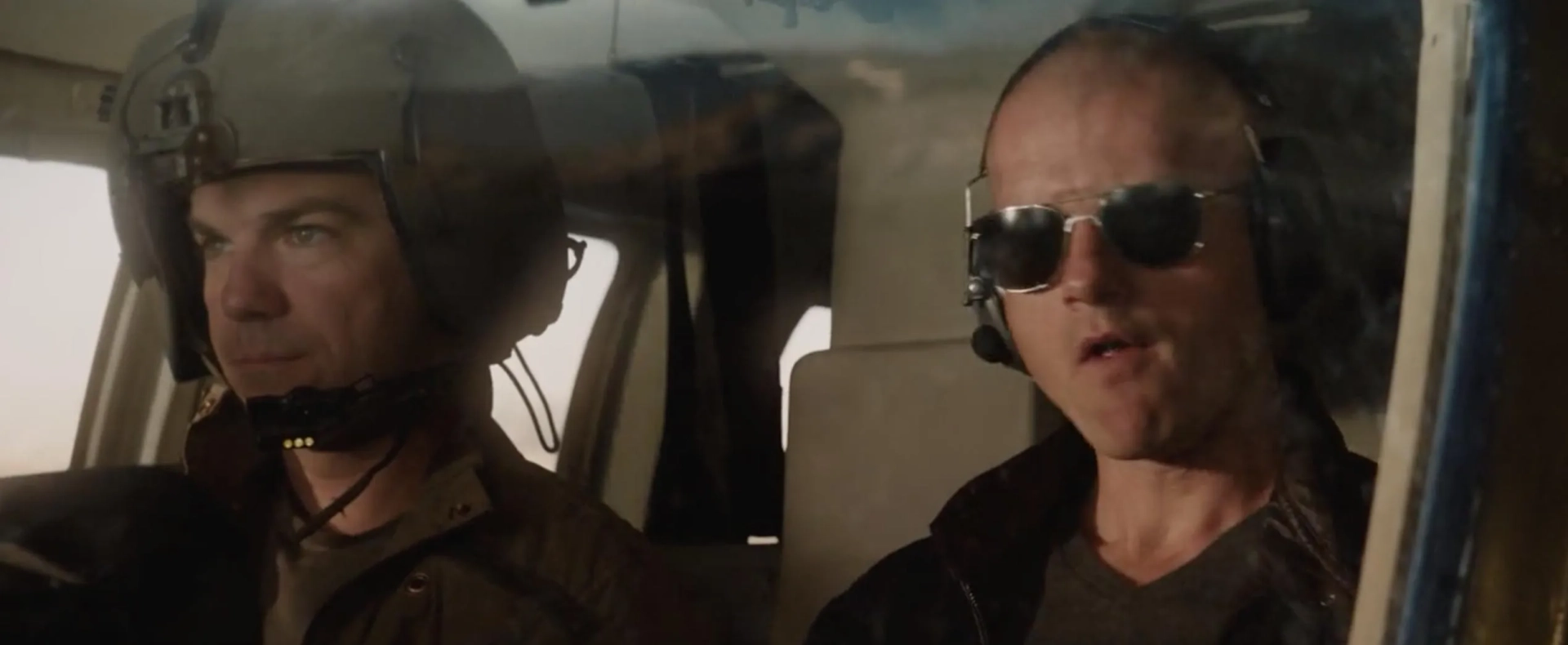 Helicopter Pilot with James Badge Dale in IRON MAN 3