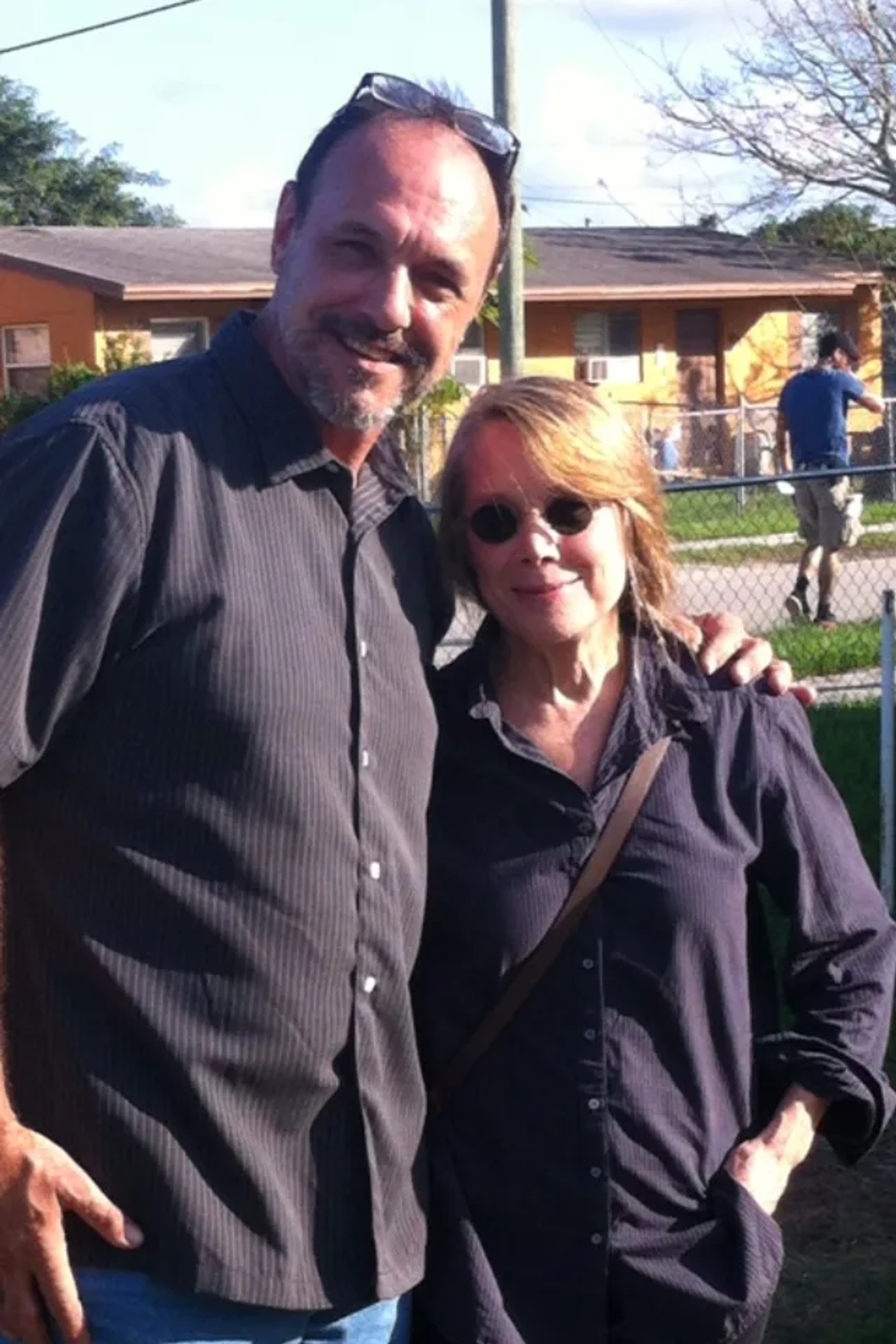 Pete with Sissy Spacek on the set of Bloodline 2016