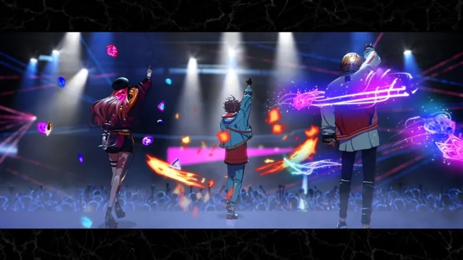 96Neko, Ayumu Murase, and Gakuto Kajiwara in Paradox Live the Animation (2023)