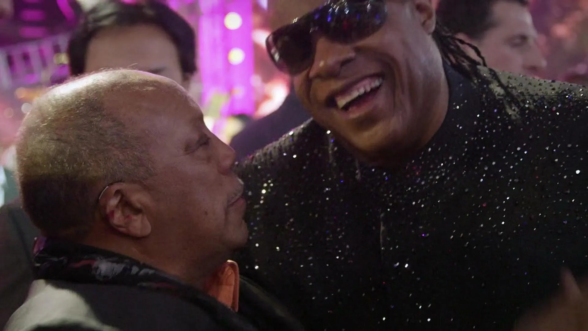 Quincy Jones and Stevie Wonder in Quincy (2018)