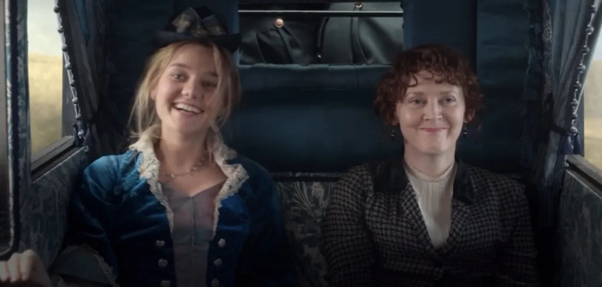 Simone Kirby and Imogen Waterhouse in The Buccaneers (2023)