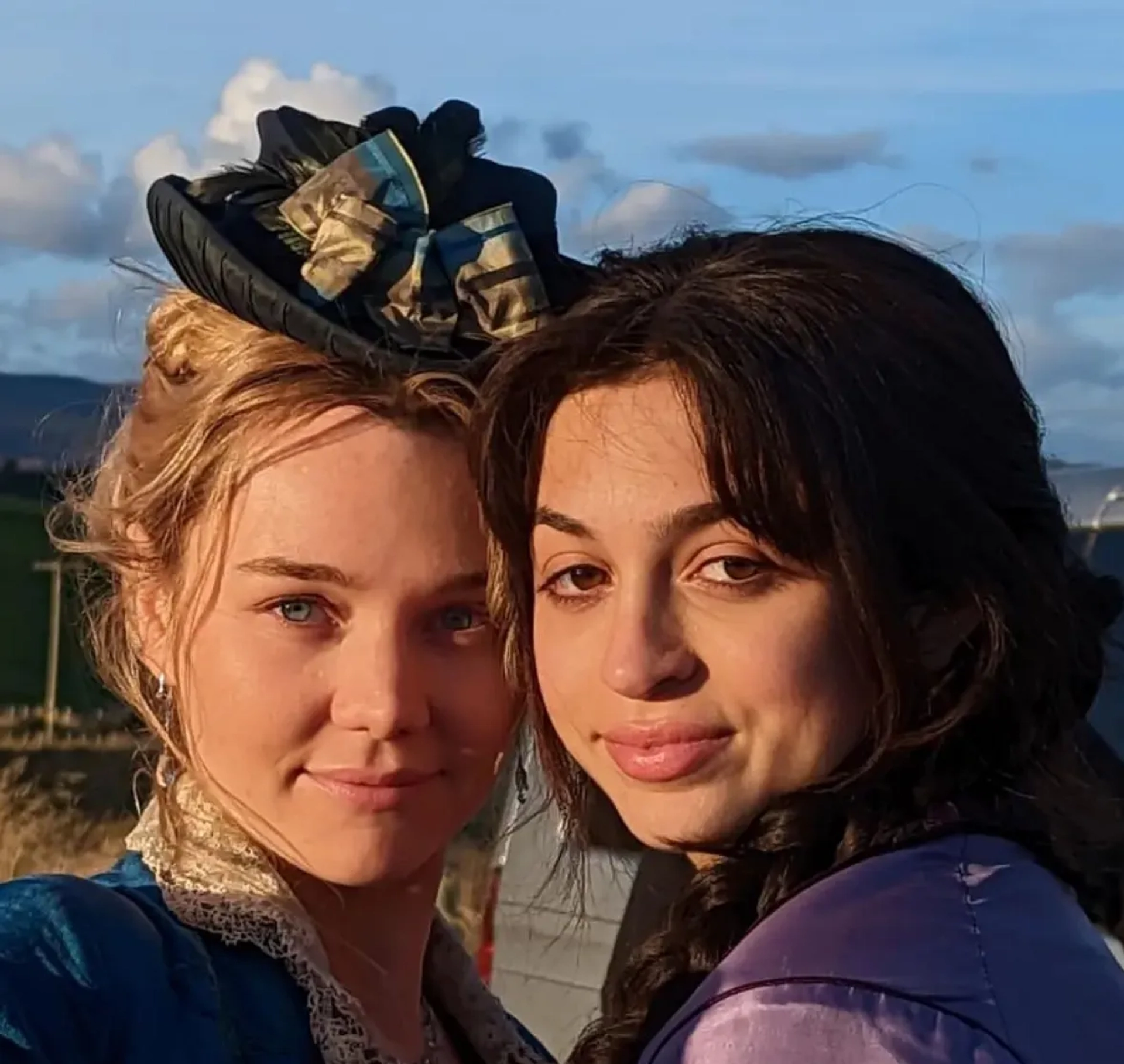 Josie Totah and Imogen Waterhouse in The Buccaneers (2023)