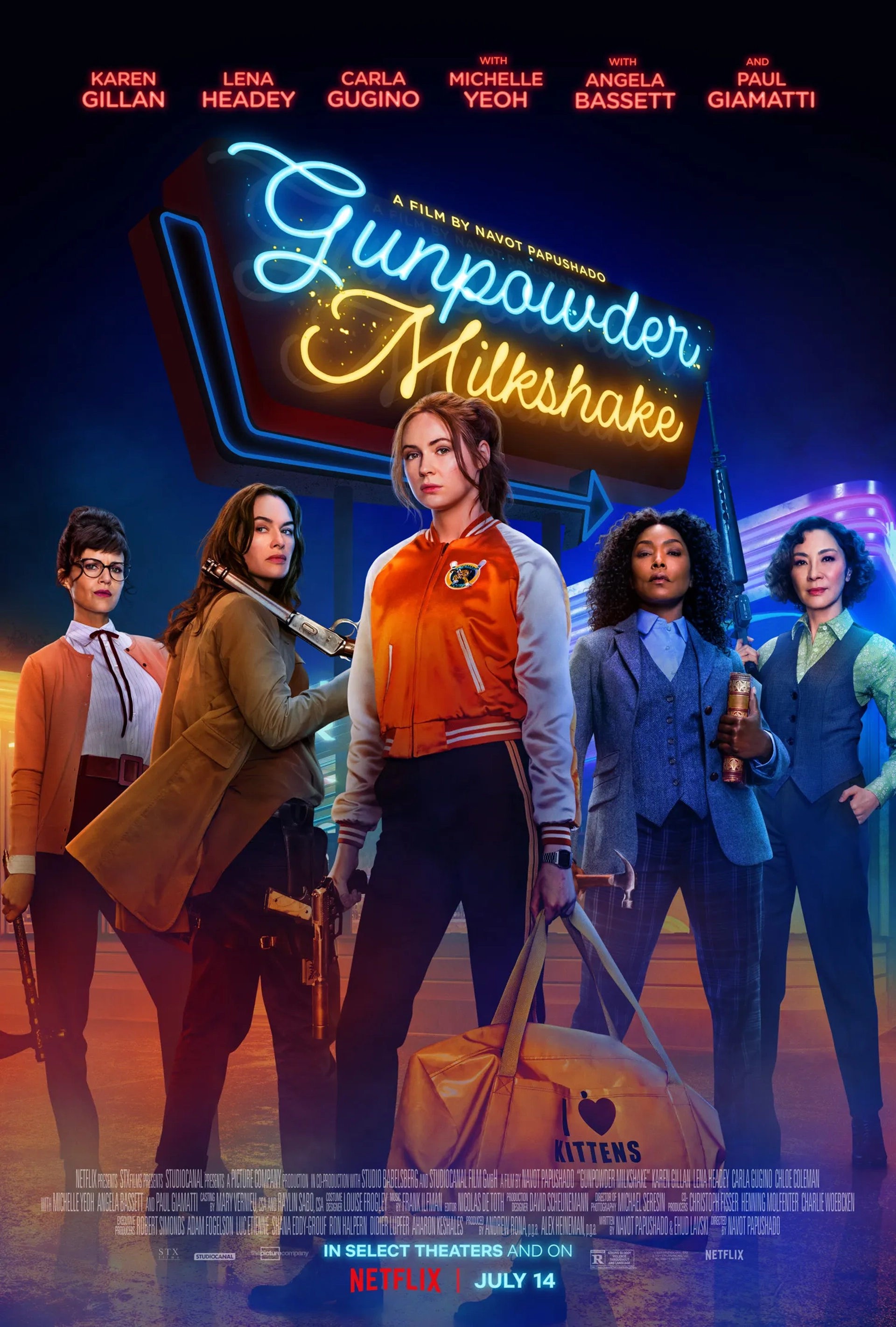 Angela Bassett, Michelle Yeoh, Carla Gugino, Lena Headey, and Karen Gillan in Gunpowder Milkshake (2021)