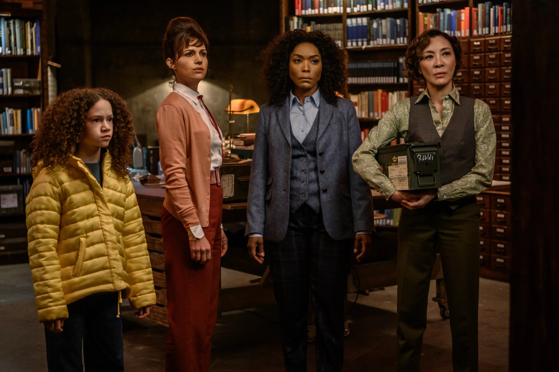 Chloe Coleman, Carla Gugino, Angela Bassett & Michelle Yeoh in Gunpowder Milkshake